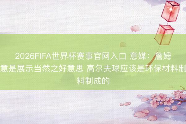 2026FIFA世界杯赛事官网入口 意媒:詹姆斯本意是展示当然之好意思 高尔夫球应该是环保材料制成的