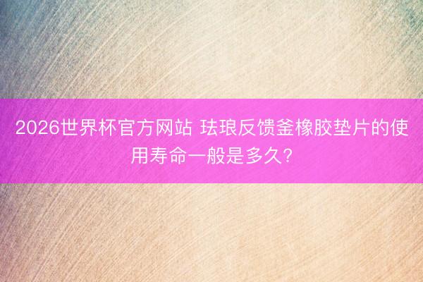 2026世界杯官方网站 珐琅反馈釜橡胶垫片的使用寿命一般是多久?